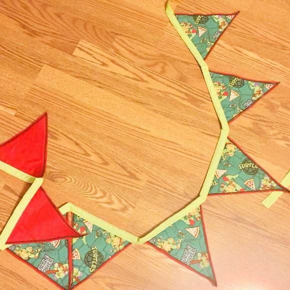 Ninja Turtle Fabric Handmade Banner - Picture 5 of 9